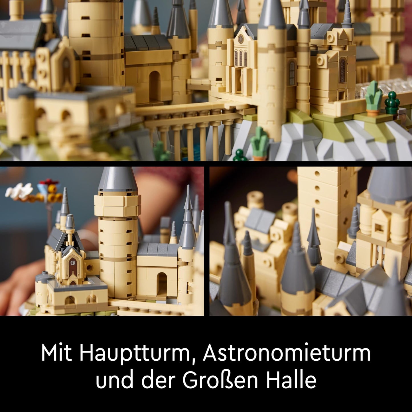 LEGO Harry Potter Hogwarts Castle with grounds - Collectible set for adults including main tower & astronomy tower, Chamber of Secrets & architect Minifigure - 76419