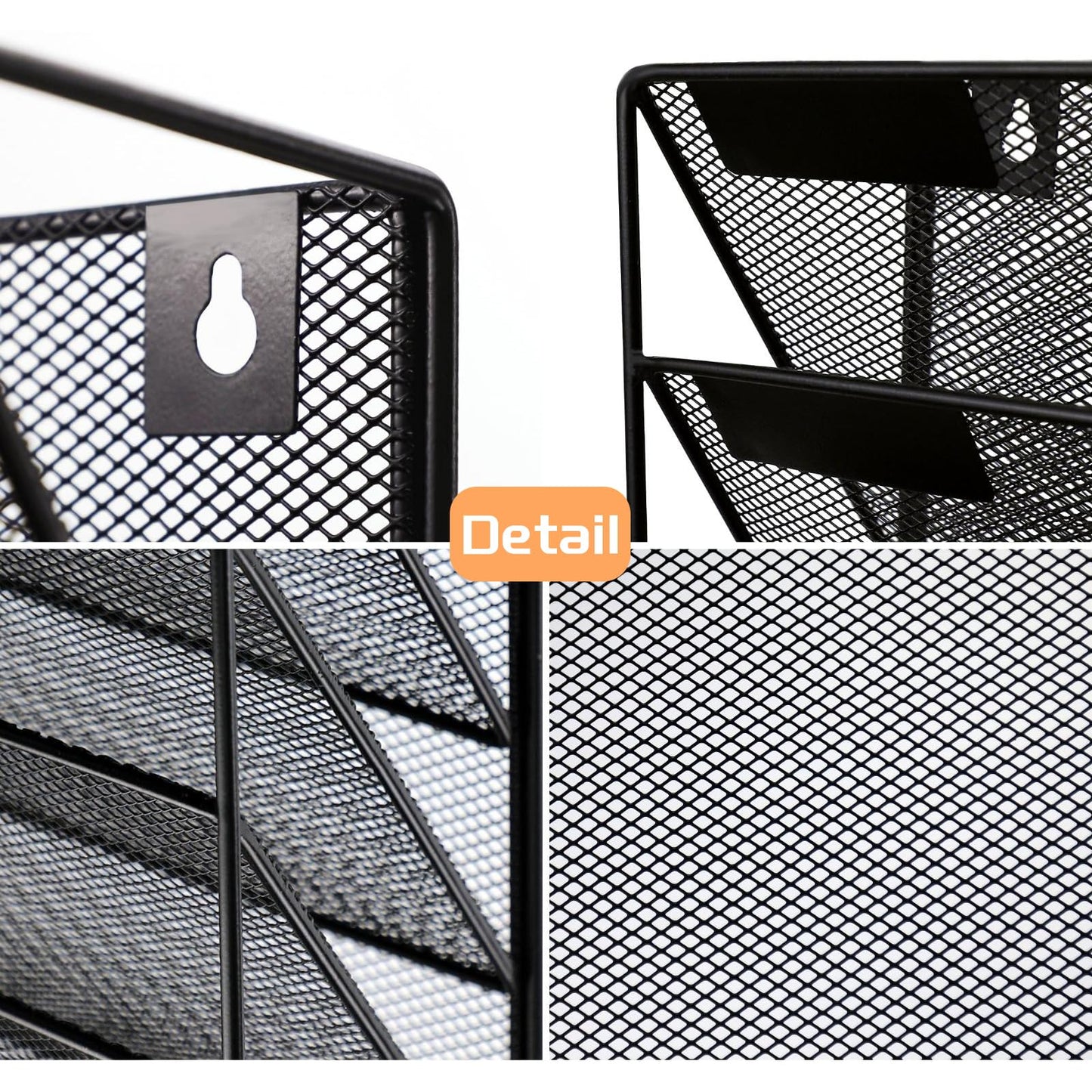 PLSOPPKG hanging organizer wall shelf pockets 13-tier wall mount desk organizer, A4 magazine holder wall, hanging wall file documents metal office document organizer for home