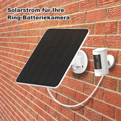 Solar panel for Ring camera, 5W camera solar panel charger for Ring Stick Up Cam/Pro battery, Spotlight Cam/Plus/Pro battery, solar for Ring camera with 9.8ft cable, IP65 waterproof.
