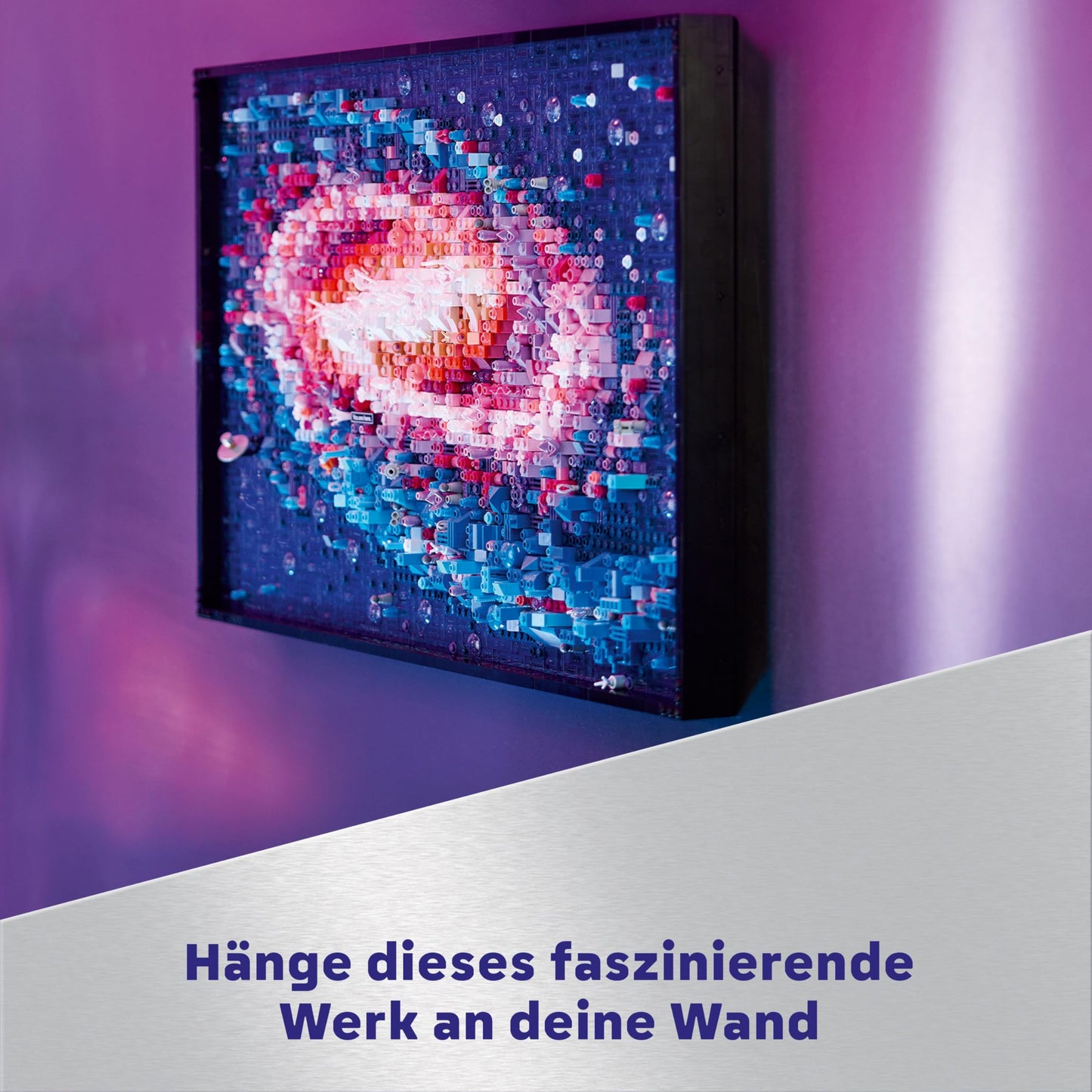 LEGO Art The Milky Way Galaxy, wall decoration, gift for space and astronomy fans, building set for adults, creative activity, solar system and constellations, wall art for the living room 31212
