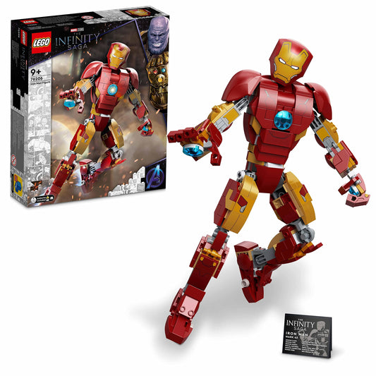 LEGO 76206 Marvel Iron Man Figure, toy and decoration model for collecting and building for kids aged 9 and up from Avengers: Age of Ultron, Infinity Saga