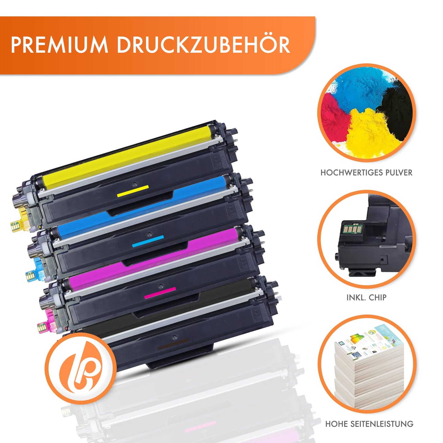 Bubprint TN-247 compatible as a replacement for Brother TN-243CMYK TN247 toner for Brother MFC-L3750CDW DCP-L3550CDW MFC-L3770CDW HL-L3210CW HL-L3230CDW DCP-L3510CDW HL-L3270CDW MFC-L3710CW L3730 5-pack