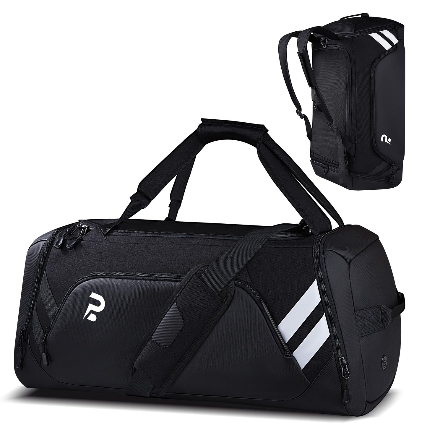 Sports bag for women and men, 58L travel duffel bag with shoe compartment and wet pocket, training bag men sauna bag fitness bag gym bag for fitness, swimming, sports, travel.