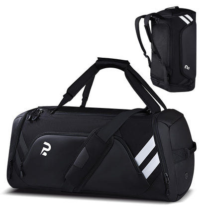 Sports bag for women and men, 58L travel duffel bag with shoe compartment and wet pocket, training bag men sauna bag fitness bag gym bag for fitness, swimming, sports, travel.