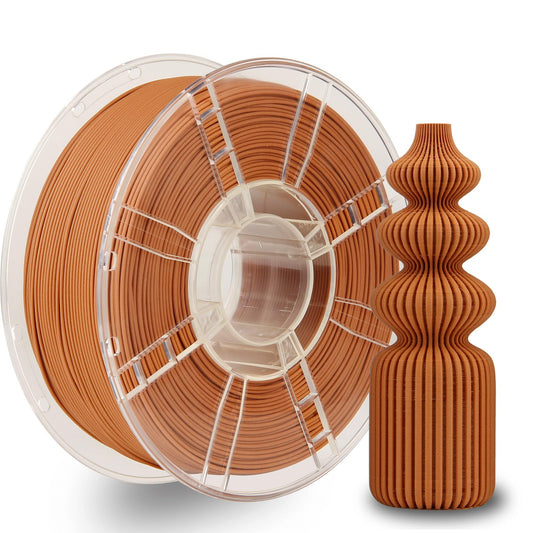 LVVJ3D PLA Filament 1.75mm, Natural Matte Wood Texture 3D Printer Filament, Yellow Teak Wood Filament Precision +/- 0.03mm, 1kg/Spool