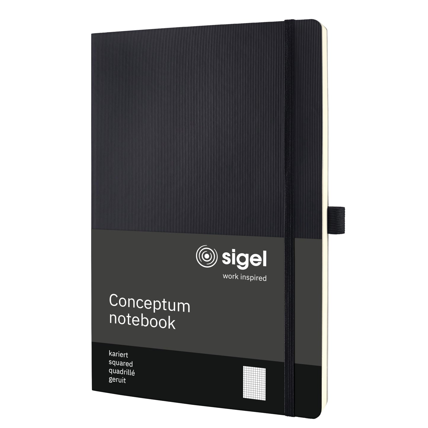 SIGEL CO308 Premium Notebook dotted, A4, Softcover, black - Conceptum