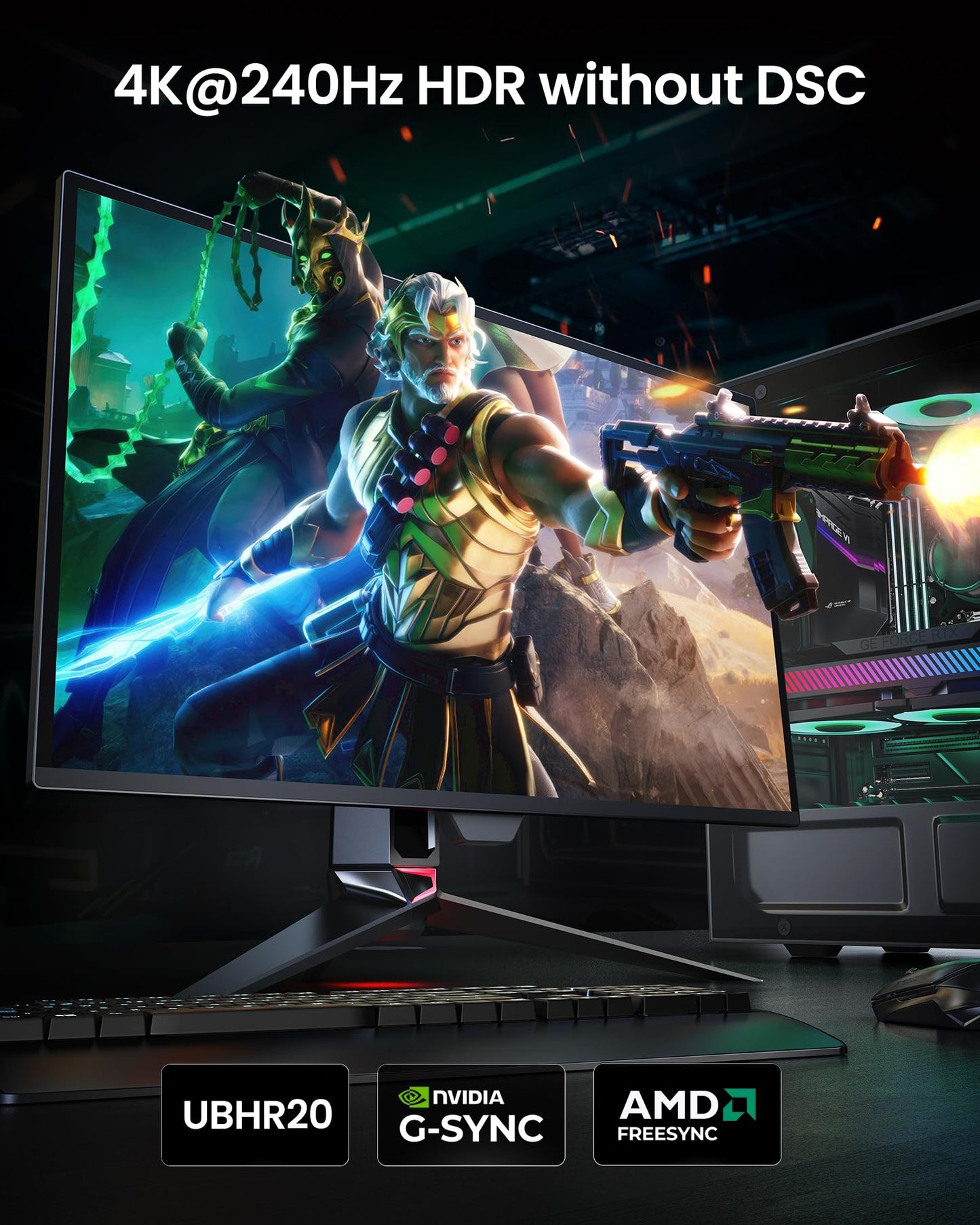 Silkland 80Gbps DisplayPort Cable 2.1 2M [VESA Certified] DP80, [8K@240Hz 4K@540Hz 360Hz 240Hz 180Hz] DP 2.1 Cable 16K, HDR10 FreeSync G-Sync UHBR20 for PC, Gaming Monitor, 5090 7900XTX - S1334