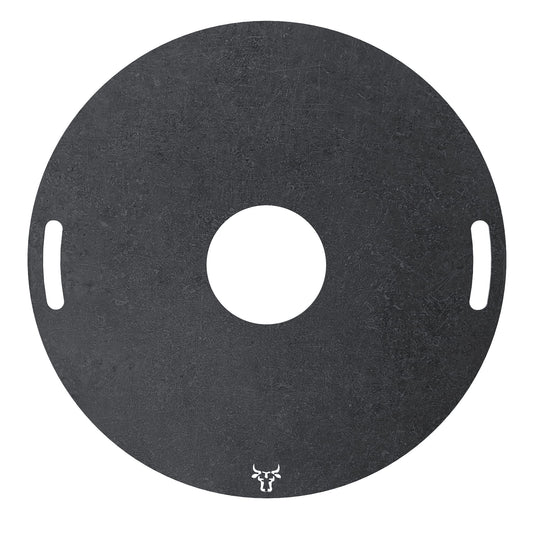 tuning-art GR10 Grill Ring | Grill Plate | Fire Plate | Plancha | BBQ Plate suitable for Weber, Size: ø 80cm including handle