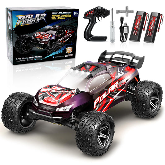 JOYTREKY Remote Control Car, RC Car 1:10 Monster Truck 2 Battery 45KM/H 2.4GHz Gift for Teens Adults Off-road Vehicle