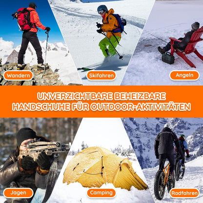 Mia & Coco Heated Gloves for Men Women, 3-Level Heated Ski Gloves with 7.4V 5400mAh Type-C Batteries, 6 Hours Runtime, for Climbing, Hiking, Biking, Camping