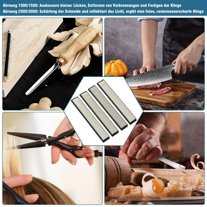 Image sharpening stone set 8 pieces diamond whetstone with grit 120/240/400/600/1000/1500/2000/3000 whetstone knife sharpener accessory for kitchen