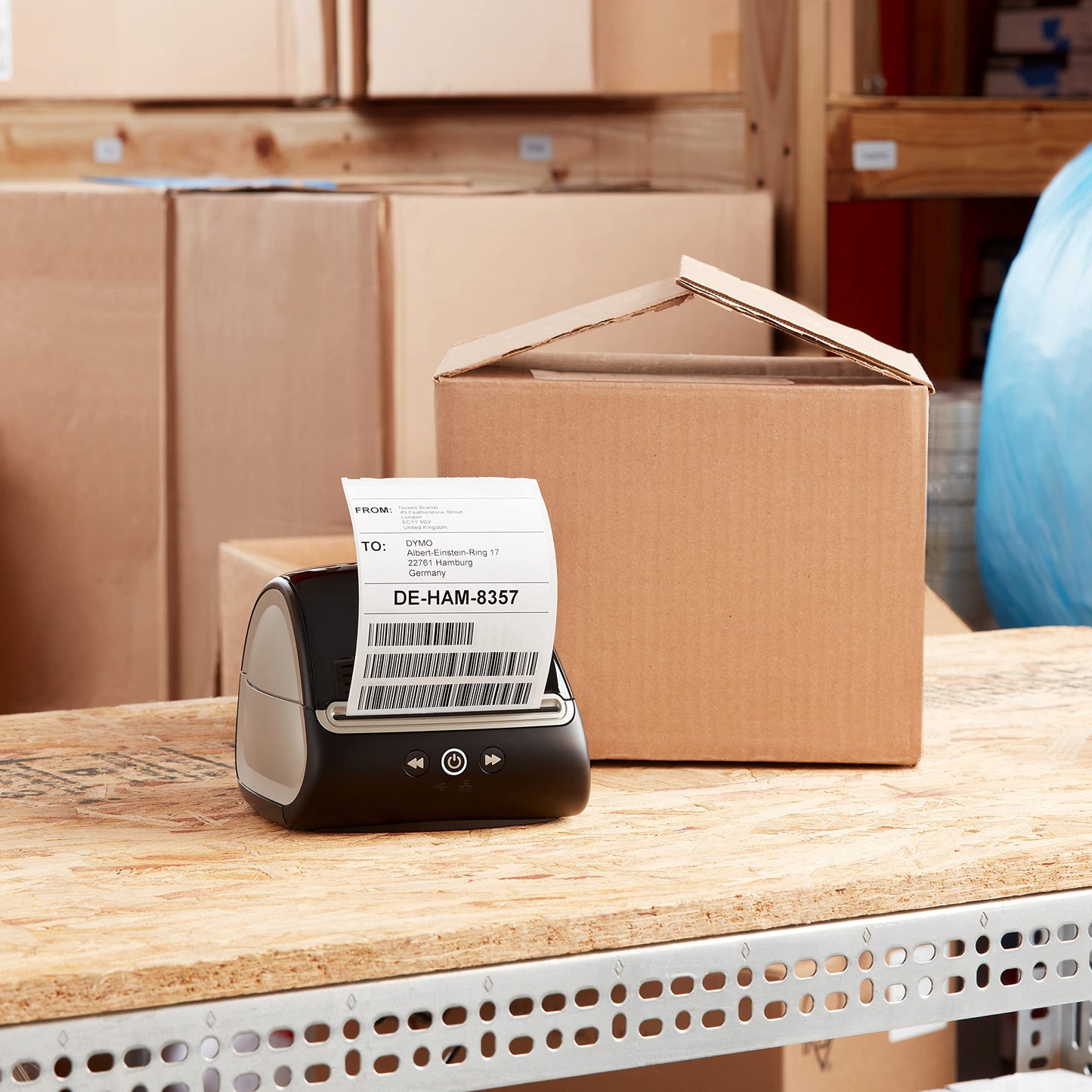 DYMO Original LabelWriter Shipping Labels for LabelWriter 5XL/4XL label printers | 102 mm x 210 mm | 6 rolls with 140 labels each (840 total) | self-adhesive | for LabelWriter labeling device