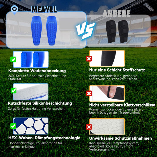 Shin guards for kids soccer - breathable & non-slip shin guards for men's soccer. Developed for young soccer players (72g/1 pair)