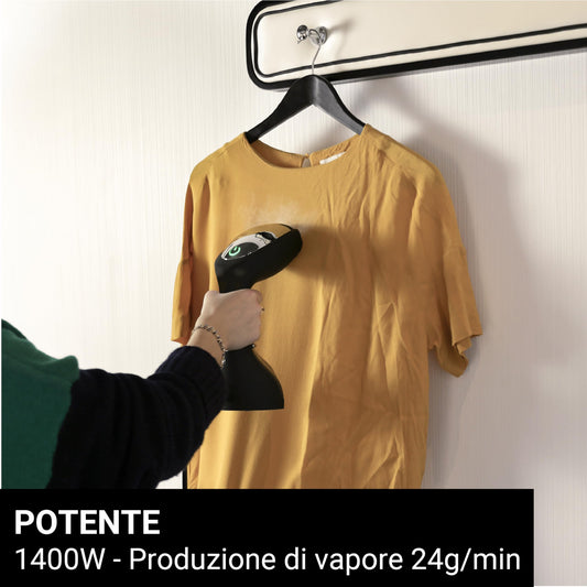 SteamOne - Steamer & Travel Garment Steamer - Steam brush ready in 30s - Antibacterial steamer for ironing all textiles - 260 ml tank, Black - Stravel