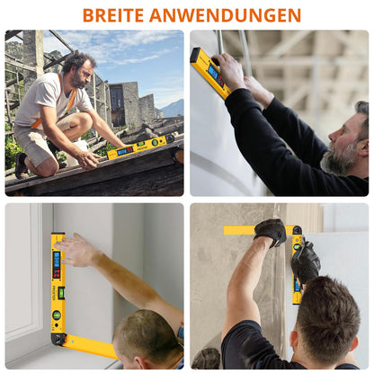 Angle Finder 0-225° Digital Angle Gauge 400mm/16 Inch Angle Ruler with Battery and LCD Backlight Horizontal & Vertical Spirit Level Angle Measurement Detector for Construction Technology