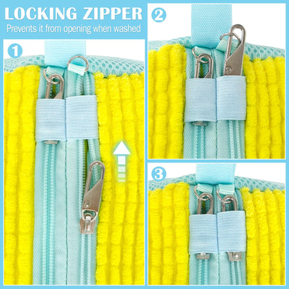 Phone Shoe Bag Washing Machine Shoe Washing Bag, Laundry Bag Shoes Laundry Bag with 360° cleaning fluff and zipper, Shoe Bag for Washing Machine and Dryer
