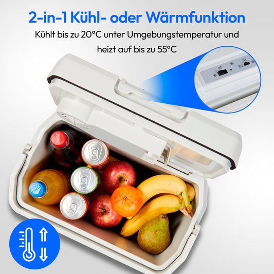 MEDION mobile electric cooler box 2in1 cooling and warming (24 liters, thermo-electric, mini fridge, 3in1 connection 5V USB, 12V & 230V, for car, motorhome, camping, garden, pool, MD13011)