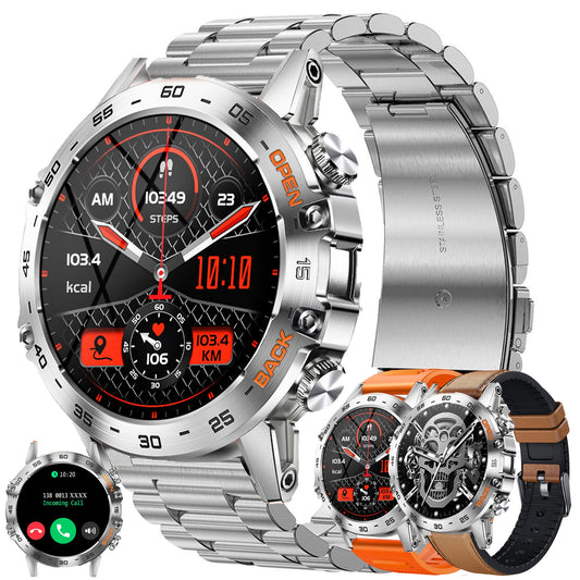 ZPIMY Smartwatch for men with phone function 1.39" Full Touchscreen Watches Fitness Tracker 123 sports modes Activity Tracker 5ATM Waterproof Watch with Sleep Monitor Pedometer (Silver)