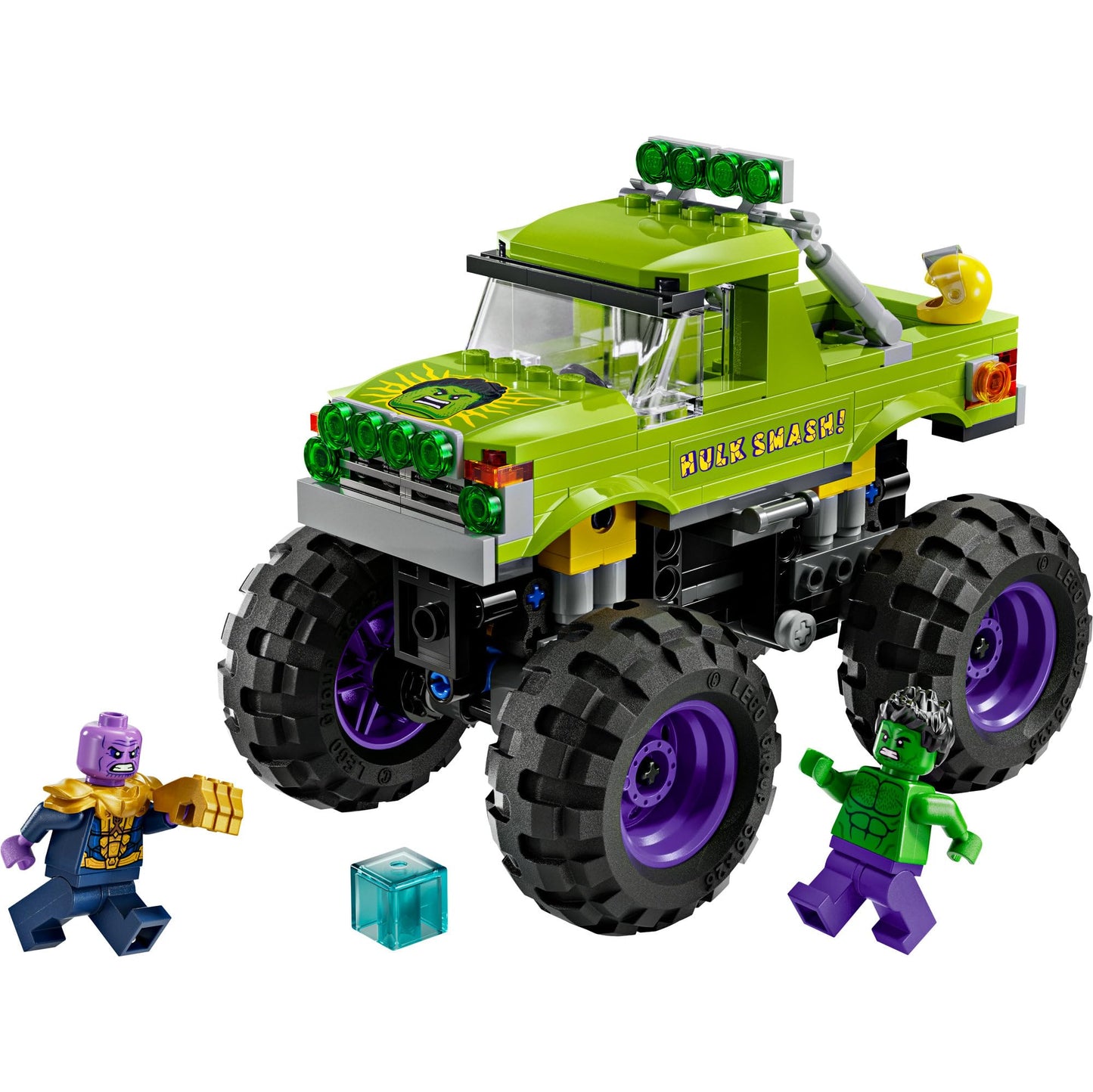 LEGO Marvel Hulk Truck vs. Thanos - Superhero building toy - Avengers vehicle and minifigures - Monster truck for mega fun - Gift for boys and girls ages 7+ - 76312