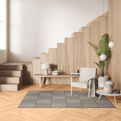 On PVC flooring Vinyl self-adhesive 36 pieces 5.02m², wood grain floor tiles with wood look, vinyl adhesive tiles waterproof non-slip for kitchen, living room, balcony (Brown oak)