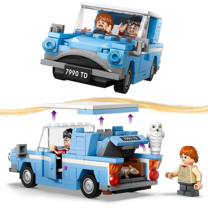LEGO Harry Potter Hagrid's Hut: A Unexpected Visit Set & Harry Potter Flying Ford Anglia, a buildable toy car.