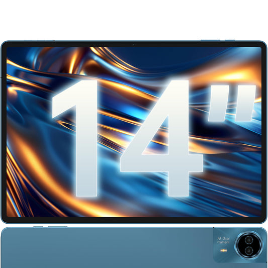 TECLAST T70 Tablet 14" Top Gaming Tablet Android, Helio G99 2.2GHz Octa-Core, 20GB RAM+256GB ROM(8TB TF), 10000mAh/18W, 4G LTE SIM + 5G WiFi, Large Display, Widevine L1/GPS/13MP+8MP/3.5MM, 2025