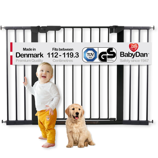 Baby Dan 60116-2696-02-88 Door Guard, 1 pressure mount, for doors or stairs, 73.2 x 71.8 x 5 cm, black