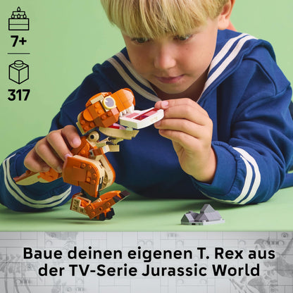 LEGO Jurassic World T.Rex: Dino build toy for boys and girls 7+, set with movable mouth, head, and tail 76967, gift for kids.
