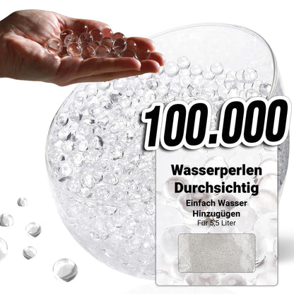 Comfoorder - Transparent water beads - Decorative water beads for plants in vase, approximately 100,000 hydro beads, clear gel balls