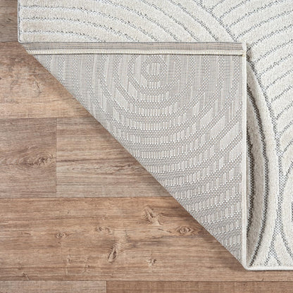 the carpet Santo Plus - High-quality outdoor rug, suitable for living room, bedroom, and terrace, weatherproof, durable, and easy to care for, cream, 80 x 250 cm