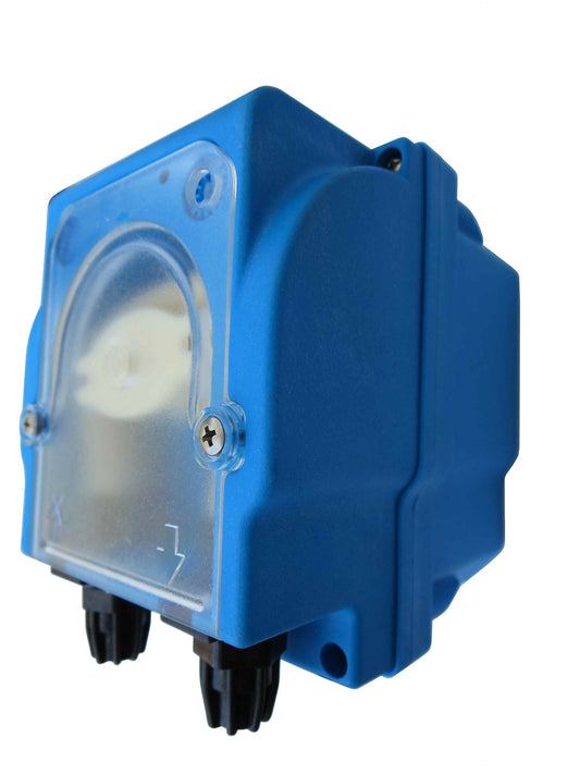 Metering pump, hose pump PVG 230V adjustable 0.9-4 l/h with operating display and empty message.
