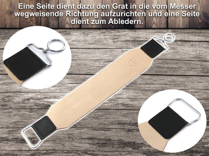 Father's Lord Gift Straight Razor Set for Beginners with Solingen Paste and Extra Wide Professional Strop