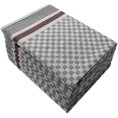 Top Fuel Fashion 20-piece set tea towels kitchen towel dish towels kitchen hand towel checkered cotton anthracite + blue