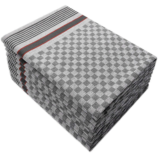 Top Fuel Fashion 20-piece set tea towels kitchen towel dish towels kitchen hand towel checkered cotton anthracite + blue