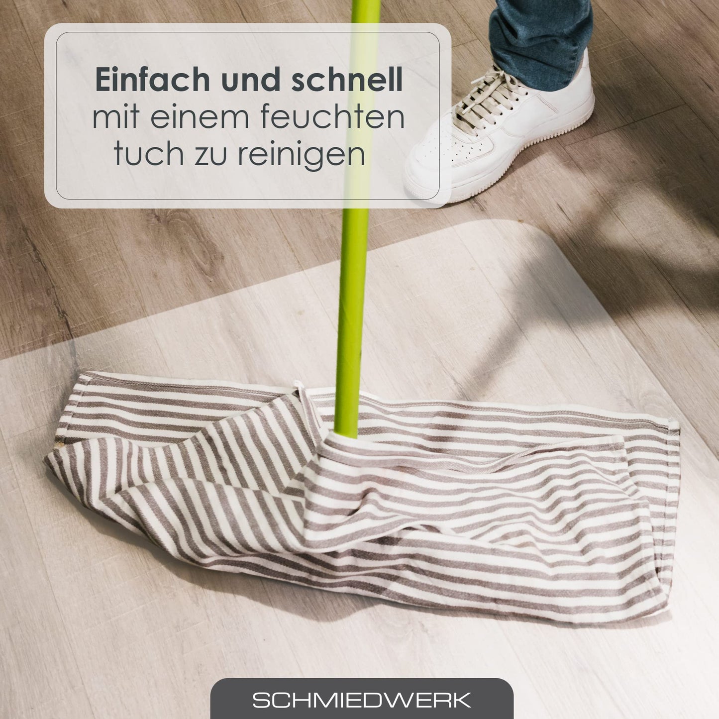 SMITHWORK Office Chair Mat Various Sizes - Floor Protection Mat for Desk Chair Non-Slip in Milk White | Made in Germany (120x120)