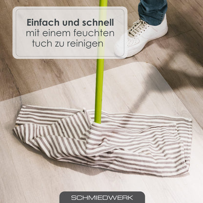 SMITHWORK Office Chair Mat Various Sizes - Floor Protection Mat for Desk Chair Non-Slip in Milk White | Made in Germany (120x120)