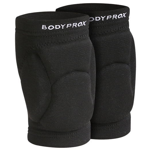 Bodyprox, Volleyball Knee Pads for Teens, Unisex, 1 Pair, Black, Ages 13-18