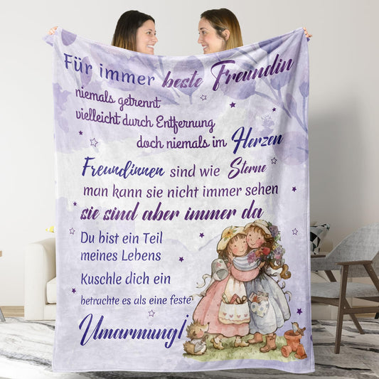KAAYEE Gifts for Best Friend, Cozy Blanket, Fluffy Blanket Gifts for Girlfriend, Christmas Birthday Gift for Girlfriends, Women's Blanket 130x150cm (Girlfriend)