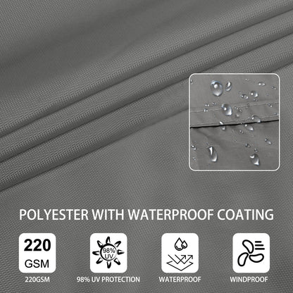 Ankuka Sun Shade Sail Waterproof 3x5m Gray Rectangular Sun Shade Sail with Ropes Sun Shade Sail for Balcony 98% UV Protection Suitable for Garden, Patio, and Camping