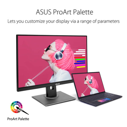 ASUS ProArt PA278QV - 27-inch WQHD Professional Monitor - 16:9 IPS, 2560x1440 resolution - ergonomic, pivot, Calman, frameless, high color accuracy - DVI, DisplayPort, HDMI, Mini-DP, USB hub.