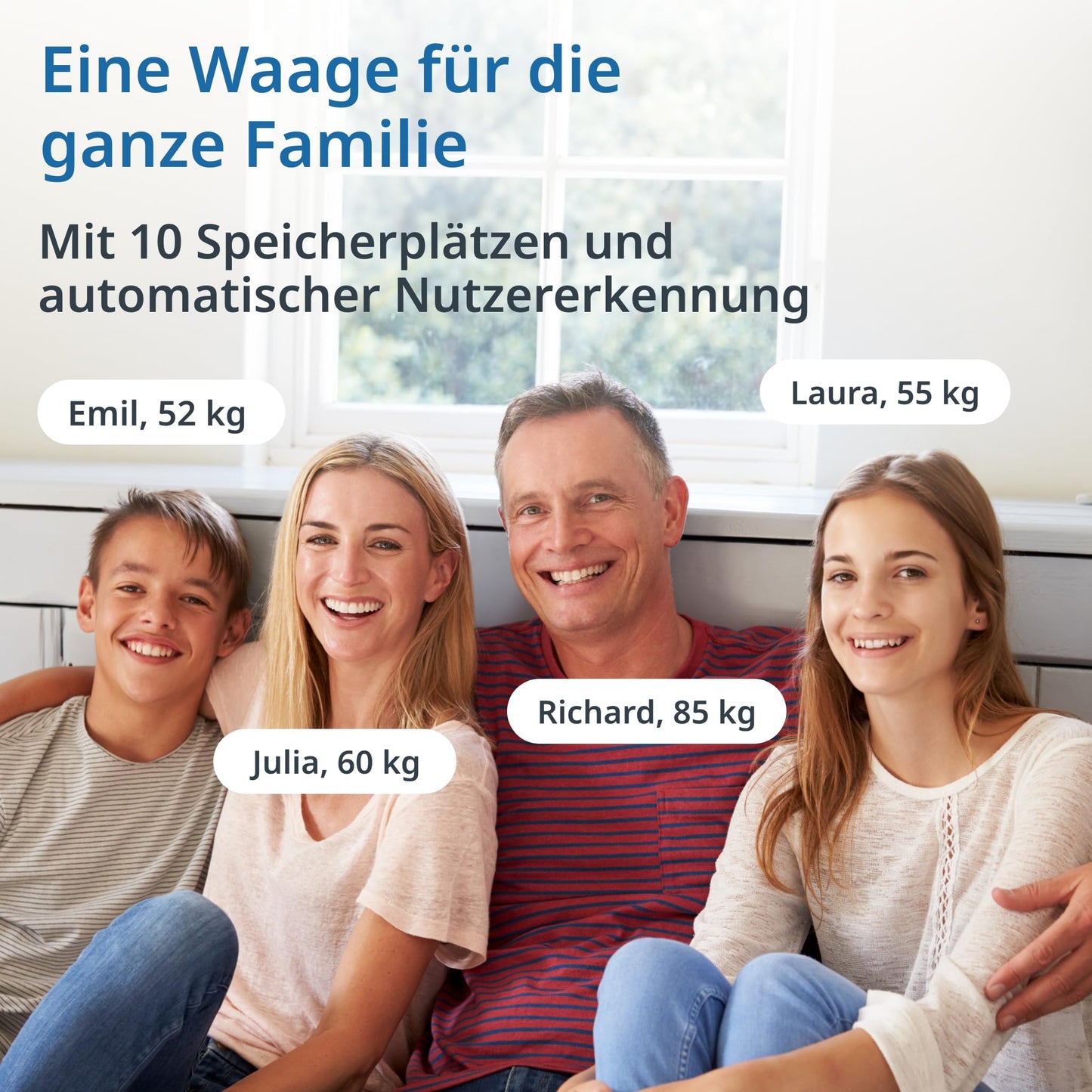 ADE Digital Body Fat Scale Ines up to 200 kg | Top pick 2024 | Personal scale with body fat analysis, BMI, muscle mass, body water, weight, BMR | Scale with user recognition | white.