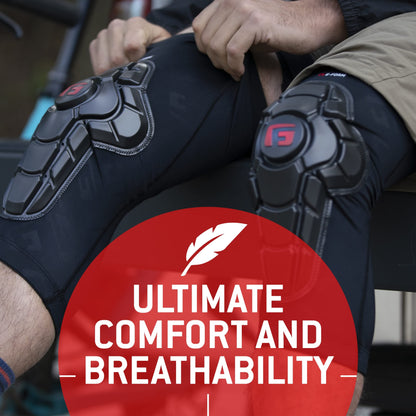 G-Form Pro-X3 Mountain Bike Knee Pads - Knee pads for men and women - Black/White, Youth S/M