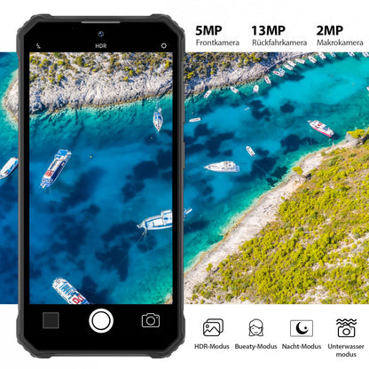OUKITEL WP23 Outdoor Smartphone Unlocked Android 13.0, 7GB+64GB Waterproof, 10600mAh, 6.5" HD+, 13MP+5MP Panorama Camera, Dual SIM 4G, NFC/Face ID/OTG/GPS/IP68, Orange