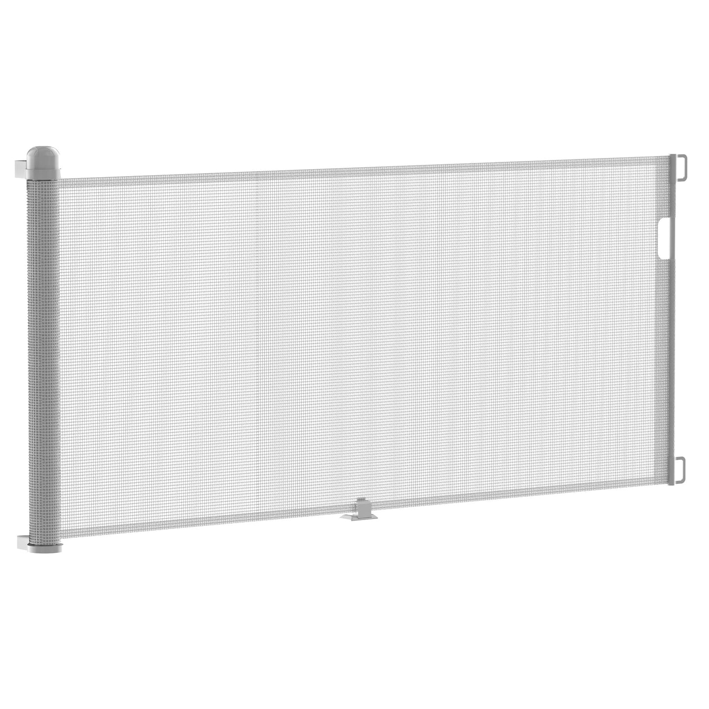 NAIZY door gate roller 0-300cm stairwell roller baby stair gate and dog door gate retractable door retractable dog barriers for indoors and outdoors - Gray