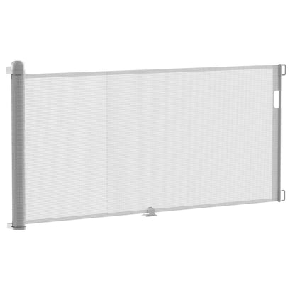 NAIZY door gate roller 0-300cm stairwell roller baby stair gate and dog door gate retractable door retractable dog barriers for indoors and outdoors - Gray