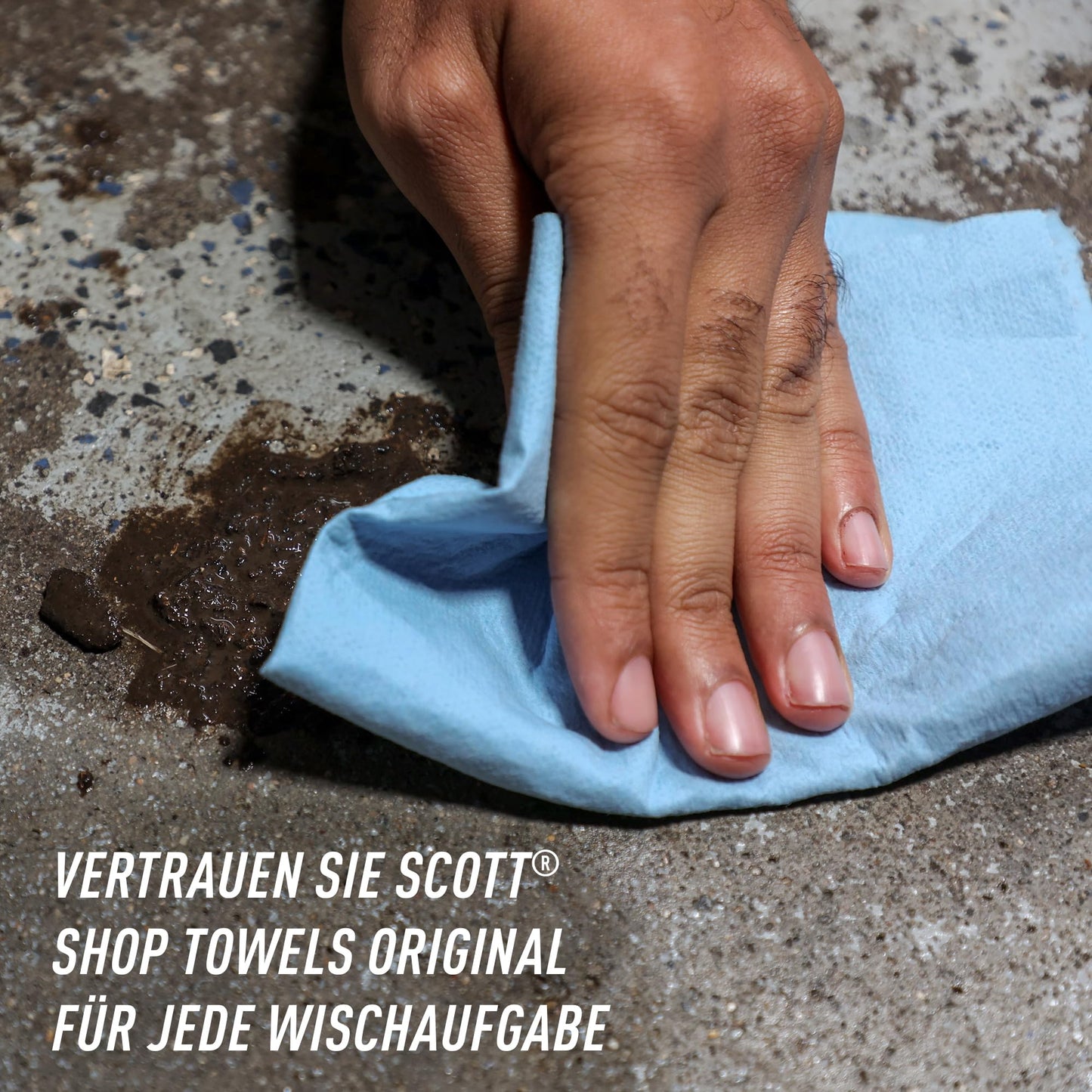 Scott Shop Towels Original 75143 - Durable cleaning cloths in blue - 10 packs of 3 blue rolls with 55 disposable wipes each (1,650 total paper wipes) - Wipes