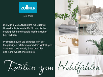 ZOLLNER 4-piece set of cotton kitchen towels in 50x70 cm - absorbent and durable - machine washable up to 60°C - brown checkered design - gastronomy quality - Oeko Tex® certified.
