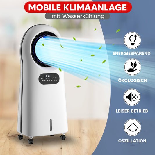 YOUNG LIFEBLADE Portable air conditioner without exhaust hose, with remote control, 8 hr timer, 60 dBA, 2in1 - air cooler, humidifier, mobile fan with water cooling, quiet portable air conditioner...