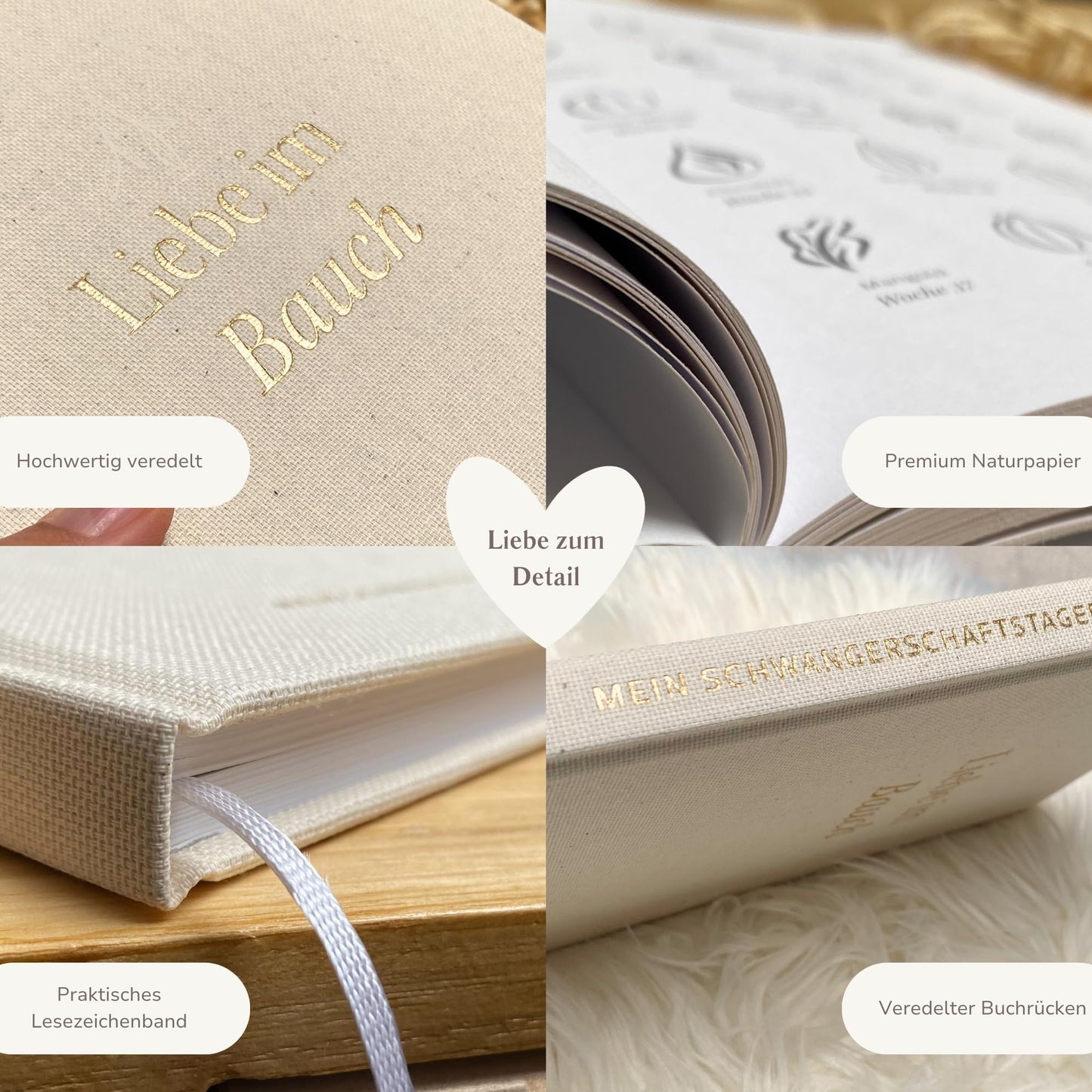 MyBaby123 linen pregnancy journal