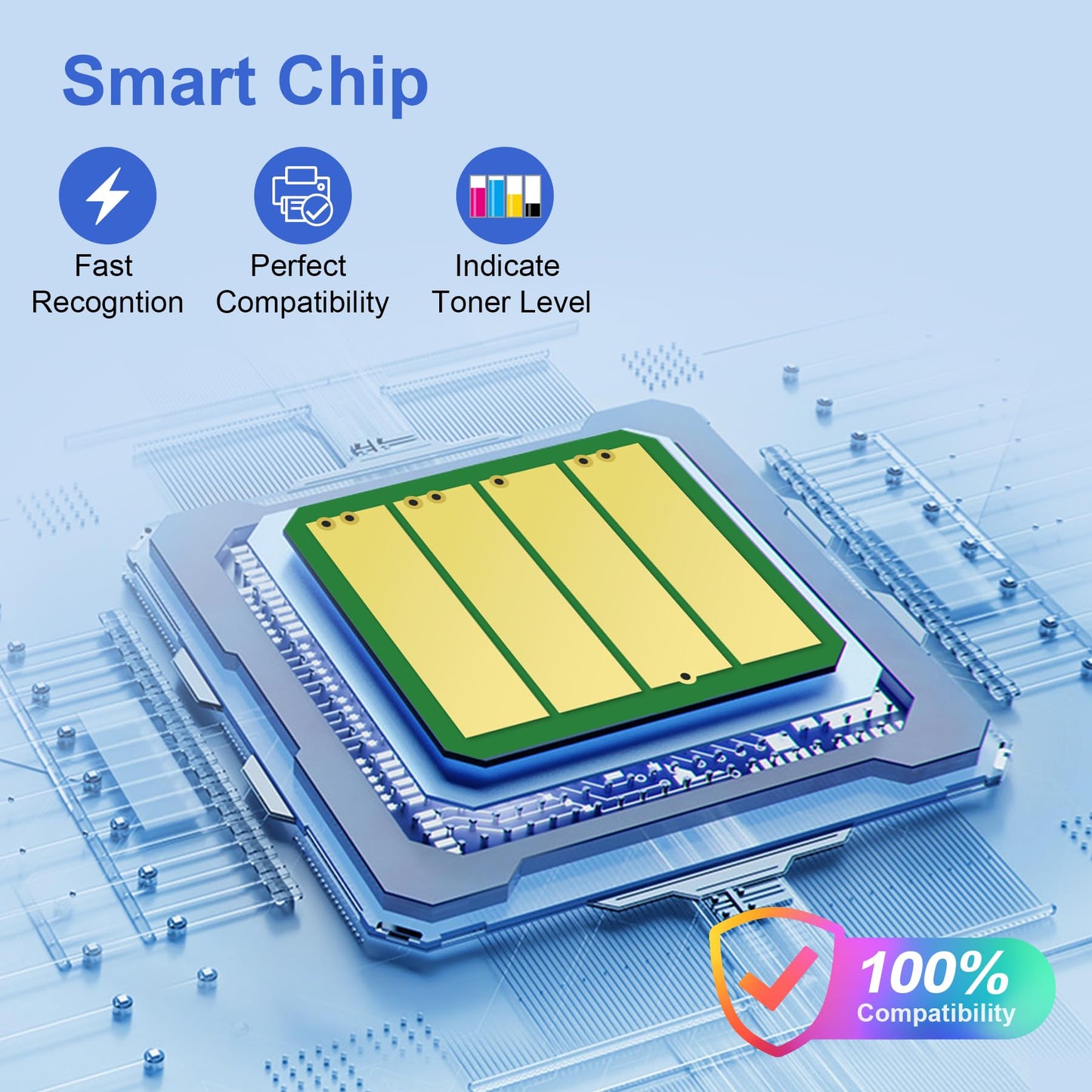 CLT-P404C CLT-404S Multipack Compatible for Samsung C480w Toner for Samsung Xpress C480fw Toner C480w C480 C480fn C430 C430w C48X C43X Series CLT-K404S CLT-Y404S CLT-C404S CLT-M404S (4-pack)